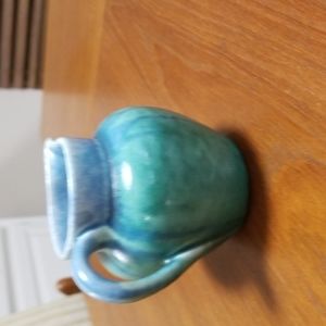 Small Vintage Creamer Green Blue